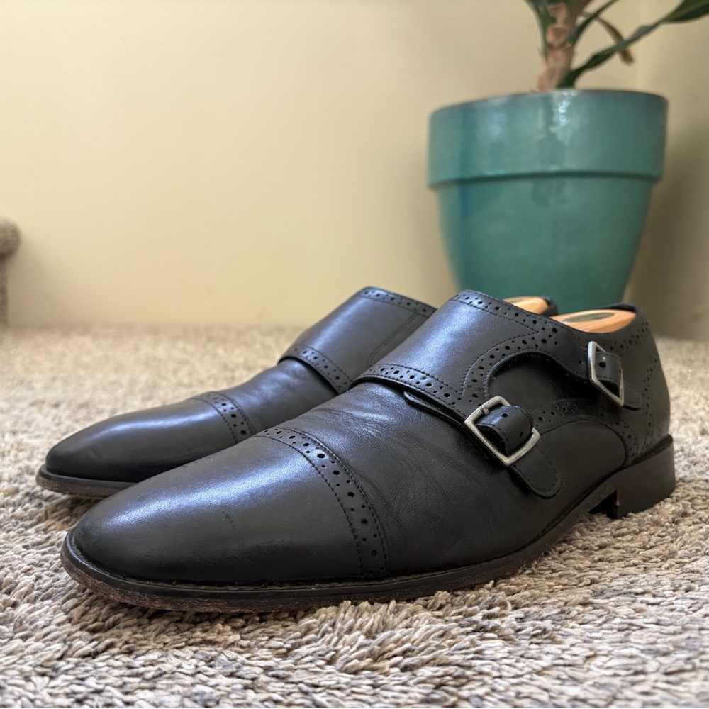 Bostonian Black Men’s Double Monk Dress Shoes